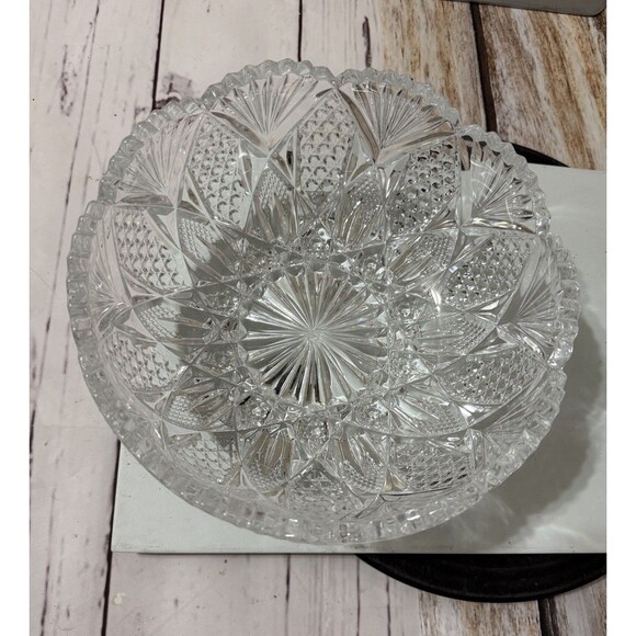 Vintage Mikasa Handcut Crystal 9 Inch Bowl Germany - Picture 3 of 8